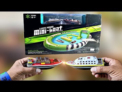 RC Mini Boat with Racing Track Playset| Unboxing & Test