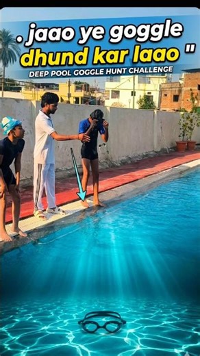 Finding goggle challange | Find the goggle in the Pool | #aquamandevendra #swim