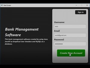 Basic Banking System Software Project (Java, JavaFX, MySQL)