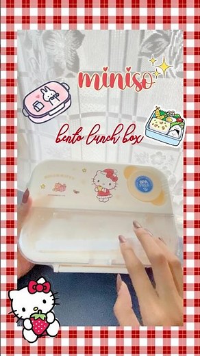 miniso’s cute hello kitty lunch box😻🍱