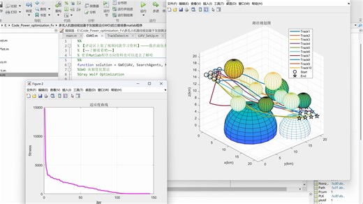 多无人机路径规划基于灰狼算法(GWO)的三维场景matlab程序