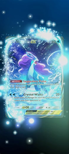 IMMERSIVE Suicune EX [☆☆☆] 3D Animation! #pokemontcgpocket #shorts #pokemon
