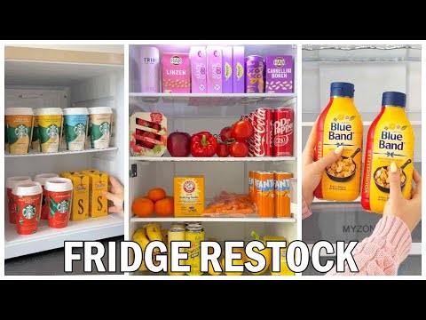 1 Hour of Satisfying Fridge Restock 🧊 Aesthetic Organizing ASMR