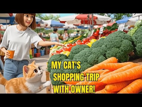 Adorable Chaos: My Cat's First Trip to the Market With Her Owner!