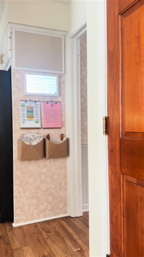 Tess 🎀 Seasonal Home & Table Styling for Gatherings & Holidays on Instagram: "Welcome to day one of me tackling my never-ending to-do list this year — slowly and in baby steps instead of all at once. If you want to see everything I bought for our command center, comment COMMAND and I’ll send you the links — and follow along as I slowly get our home back this year 🤍 command center setup, family command center, mom home organization, realistic home systems, slow home reset, organizing for busy m