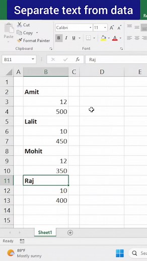 10K views · 141 reactions | Separate Text from data ll Excel Tips Tricks ll Excel shortcut Keys ll Computer Shortcut Keys #reels #fbreels #fb #post #education #computer #Excel #DigitalIndia #viral #study | Computer Tech | Facebook