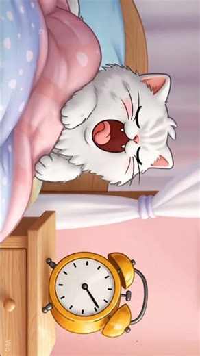 Sleepy Cat Can’t Wake Up 😴⏰ | Funny Animated Short 🐱💤