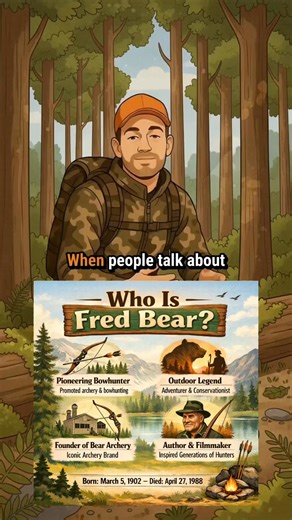 Long before modern gear, social media, and long-range debates, Fred Bear helped shape what bowhunting looks like today. He wasn’t just a hunter — he was a storyteller, innovator, and conservationist who believed bowhunting should be rooted in fair chase, skill, and respect for wildlife. Many of the opportunities bowhunters enjoy today exist because of the groundwork he helped lay decades ago. Some legacies don’t fade — they define a sport. 🏹🦌 #huntingseason #hunting #bowhunting | Hunter's Whol