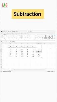 Subtraction In Excel