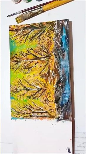 nature painting tutorial #art #paintingforbeginners