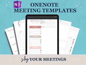Aesthetic Onenote Meeting Templates for Work Professionals, Meeting Agenda, Meeting Notes, Meeting Minutes, 1:1 Meeting Templates, M365 - Etsy Australia