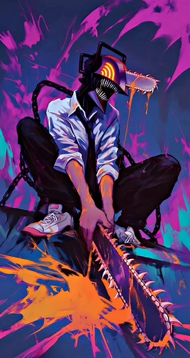 チェンソーマン（Chainsawman）Live Wallpaper: Samurai Sword Illustration