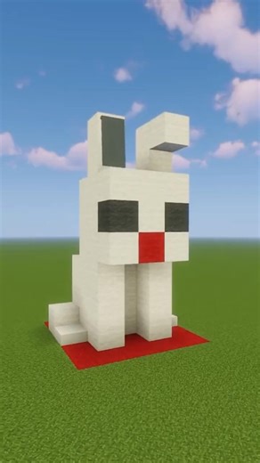 Minecraft Cute Rabbit Statue 🐇