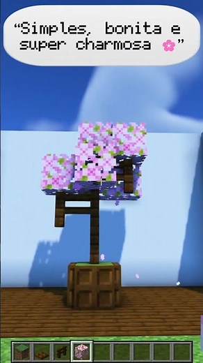 Minecraft: Planta de Cerejeira Super Estética! 🌸🌿 #minecraft #minecraftbuilding #minecraftshorts