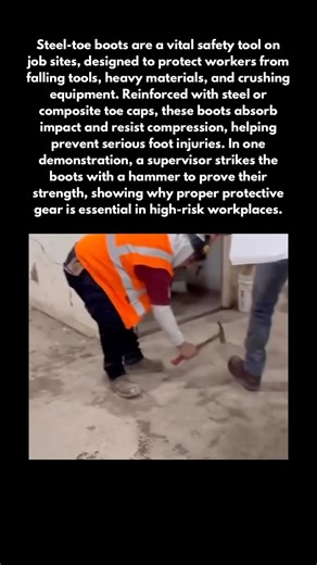 The Hammer Test That Shows Why Safety Boots Matter #shorts
