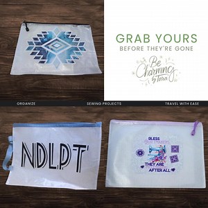 Quilt Project Bag, Personalized Waterproof Travel Bag, Vinyl Mesh Zippered Bag, Quilters Gift, Stitcher Gift - Etsy