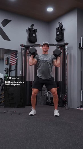 IBEX TRAINING on Instagram: "Dumbbell workout 3 Rounds: 20 Double unders 20 Push press 20 Double unders 20 Dumbell deadlifts 20 Double unders 20 Renegade rows 20 Double unders 20 Front squats Dumbbell Weights L1: (Scaled) 35/20 lbs L2 (RX): 45/25 lbs L3 (RX+): 50/35 lbs"