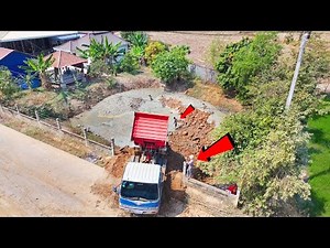 New Project! Dozer Mitsubishi & Truck 5ton Clearing the land will push the soil to fill the pond