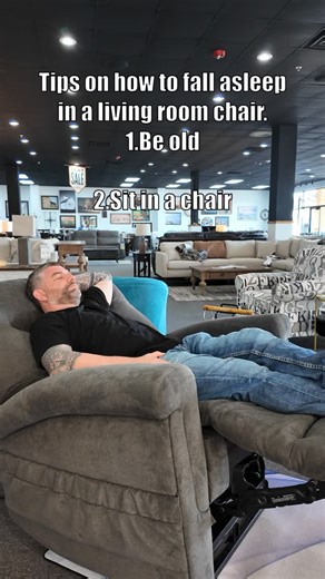 Allen’s tips for falling asleep in a chair: Be old Sit in a chair That’s it. That’s the secret. 💤 Get your nap throne at Olympia Furniture Co — shop top brands like Best, Ashley, Parker House, and Southern Motion. #OlympiaFurniture #FurnitureStore #ChairNap #HomeComfort #AshleyFurniture #ParkerHouse #SouthernMotion #BestHomeFurnishings #FurnitureDeals #OlympiaWA | The Olympia Furniture & Sleep Co.