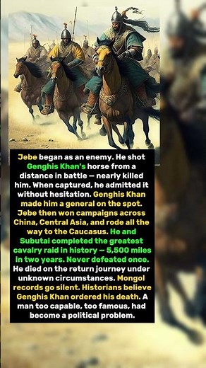 The Mongol General Who Never Lost a Battle — Genghis Khan Executed Him Anyway