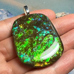 Natural Canadian Ammolite Pendant Jewelry Ammonite Freeform Gemstone Multiple Options #3000 - Etsy