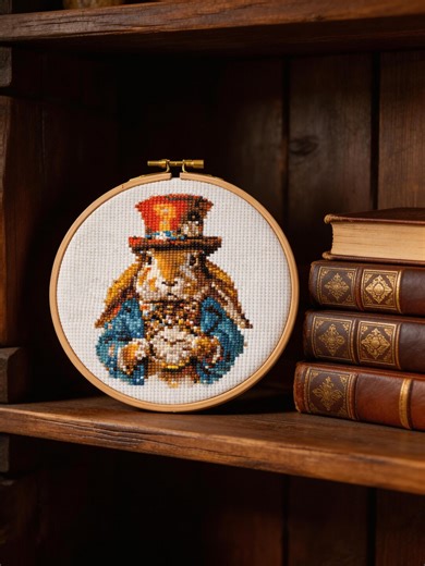 Fantasy Character Cross Stitch Pattern, Colorful Wizard Embroidery Design (PDF Download) - Etsy