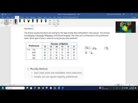 15.1 Q1 Plurality Voting Method