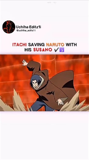 Sometimes the ones you least expect end up saving you… 💥🔥 When Itachi Uchiha appears, even death itself trembles! 🌀 In this legendary moment from Naruto Shippuden, Itachi unleashes his Susanoo to protect Naruto Uzumaki from Nagato’s deadly attack — proving once again why he’s one of the most powerful and respected shinobi in the entire Naruto universe. 🩸This scene perfectly shows Itachi’s redemption, sacrifice, and the unbreakable bond between ninja who truly understand pain and peace. 🌌Tag