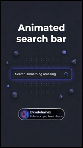 I Built an Animated Search Bar Using CSS Only 🔥