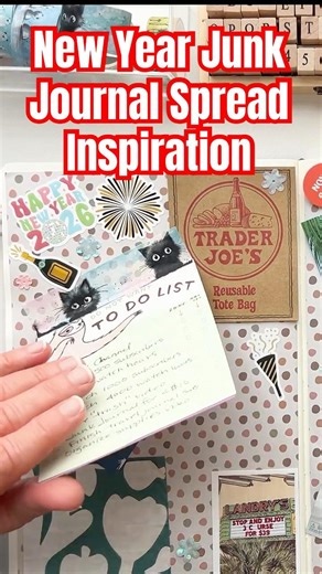 New Year Junk Journal Spread Inspiration! #junkjournal #scrapbook #junkjournaling #journal