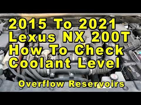 2015 To 2021 Lexus NX 200T How To Check Coolant Antifreeze Level In Overflow Reservoirs - Max & Min