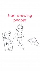 The easiest way to start drawing people ✨ in my course we do figure drawing lessons so you can see exactly how I draw poses with each of these methods. 🔥 Link to the adorable art course waitlist is in my bio. You have to be on the waitlist to get a big discount! 🔥 In my course you’ll learn the secrets to making cute characters at any skill level. 6 hours of video lessons to help you draw appealing characters, emotions, poses, style, design and more! Great for aspiring children’s illustrators o