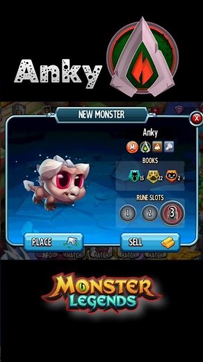 Hatching ANKY | New PVP Monster (Monster Legends) #Shorts