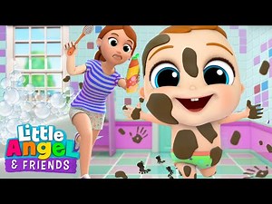 Yes Yes Bath Time Song | Little Angel And Friends Kid Songs