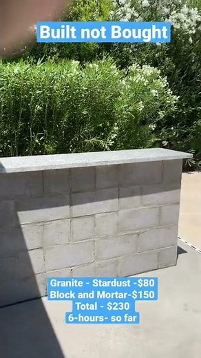 DIY outdoor Cinderblock Bar