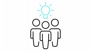 Download collaboration outline icon animation. transparent background for free