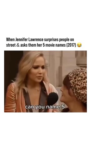 Celeb Core on Instagram: "Jennifer Lawrence takes to the streets with her trademark humor and spontaneity, casually stopping people for a playful interview. With a microphone in hand, she asks passers-by what they think about Jennifer Aniston, often referring to her as “America’s sweetheart,” before smoothly slipping in a question about “the other Jennifer… Lawrence.” The reactions range from sincere admiration to completely confused answers, and Lawrence’s own responses – self-aware, amused, an