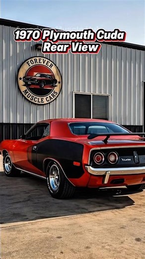 1970 Plymouth Cuda – Rear View of a True Muscle Beast 🔥