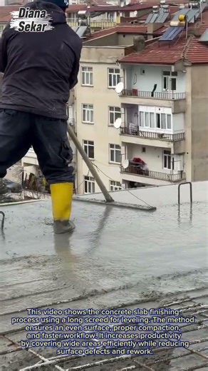 Concrete Slab Finishing Process | Smooth Surface Leveling Technique