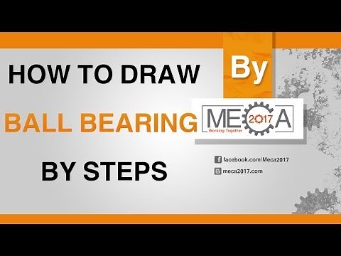 How to Draw " Ball Bearing " on Autocad - Meca 2017