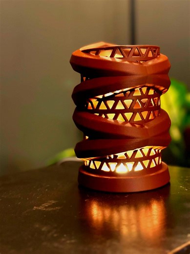 Ambient Desk Lamp – 3D Printed Wood Filament Light - Etsy