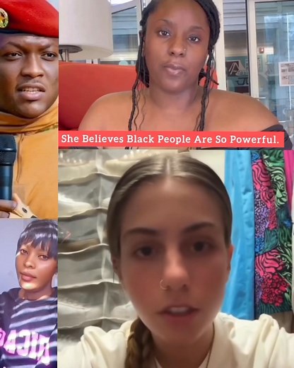 4K views · 41K reactions | A young woman's comment about Black people sparks visible ang£r and t£nsion among many in the crowd. The exchange reveals deep emotions and unspoken truths about race and identity in America....... Listen  #africa #IbrahimTraore #fyp | Gaius Harriet Konyen | Facebook