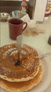 short stack of pancakes John's Diner Lake Geneva Wisconsin