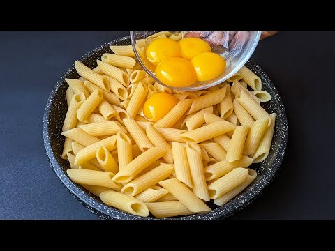 Just Add Eggs to Pasta! Quick & Easy Egg Pasta Recipe. Cheap & Tasty Meal!