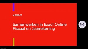 Samenwerken in Exact Online Fiscaal en Jaarrekening | Training Webinar | NL | AC | 53m03