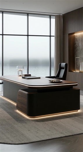 Executive desk setup that makes leadership feel effortless #executivedesk #luxuryoffice #modernoffice #officefurniture #workspaceinspo #deskdesign #corporateoffice #saintcyoffice #officedecor #usworkspace