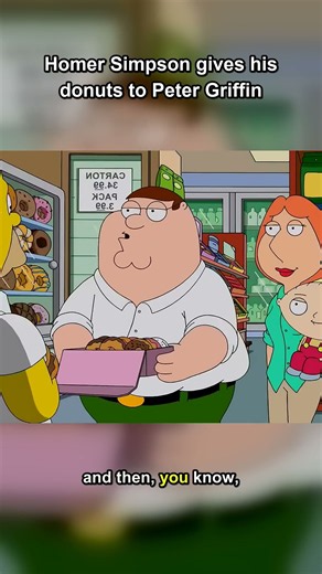 Homer Simpson Meets Peter Griffin: The Ultimate Donut Handover