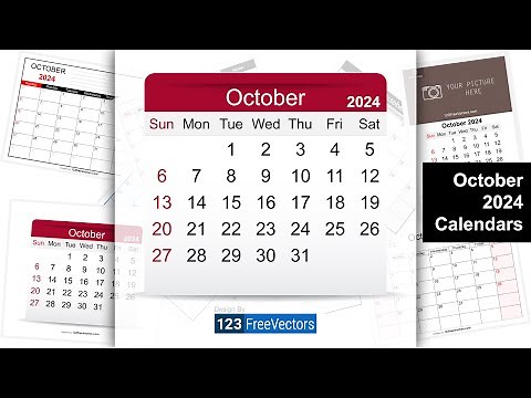 October 2024 Calendar | 123FreeVectors