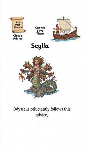 Scylla: The Monster Explained in 42s #odyssey #mythology #christophernolan