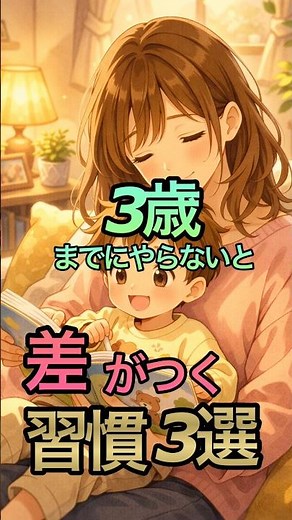 【知らないと損】3歳までの習慣 #育児 #子育てママ #子育て